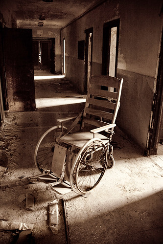 sea urban abandoned hospital view antique decay wheelchair exploration seaview ue urbex