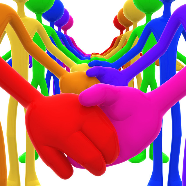 3D Full Spectrum Unity Holding Hands Concept from Flickr via Wylio