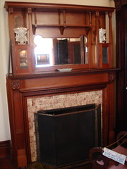 Fireplace found in the Parlor Suite Library