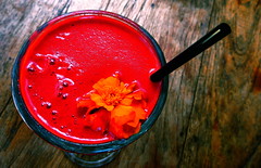 Apple, beetroot, carrot, & ginger smoothie...
