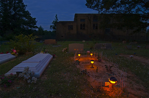 school cemetery graveyard night louisiana rodessa