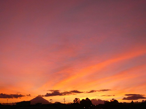 sunset landscape guatemala cielo skys volcan
