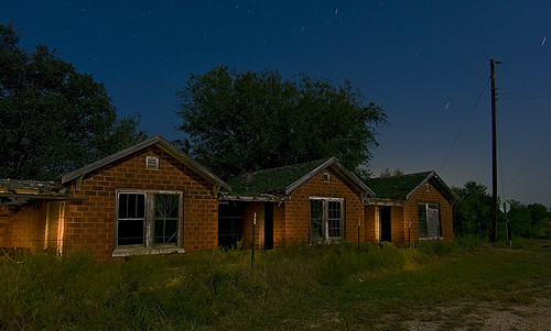 abandoned night ruins texas motel ghosttown southbend goldstaraward