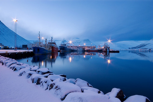 blue sea snow iceland ships isafjordur anawesomeshot onephotoweeklycontest