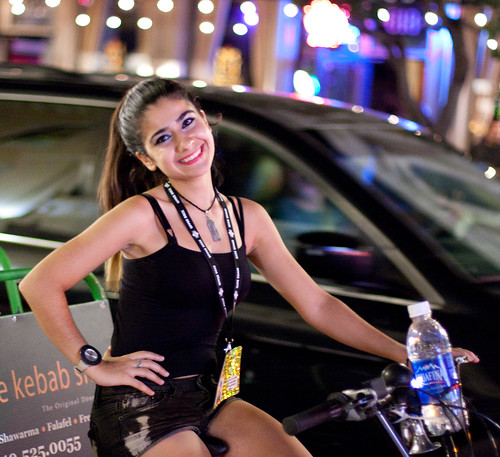 Cute pedi-cab girl