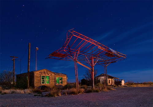 abandoned station night town texas orla ghost gas
