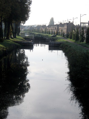 canal eau maisons rivière paysages picardie abbeville somme anciens