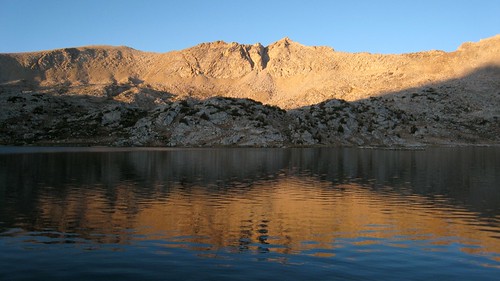 sunset lake mountains nature reflections backpacking sierranevada
