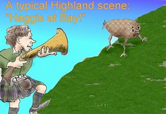 A typical Highland scene haggis at bay