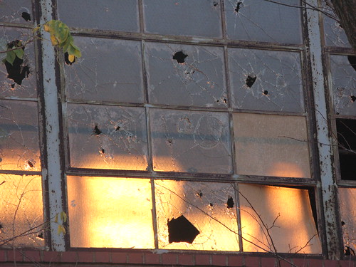 abandoned broken window sunrise foundry dawn connecticut rockyhill