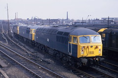 Class 56s 56055-54-49 Nottingham  24/2/79