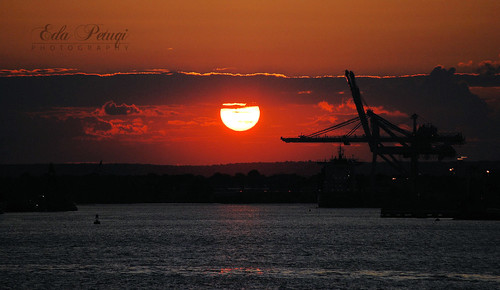 sunset sun newyork clouds port hudsonriver eda edushi albanianphotographer perendimdielli chriseda
