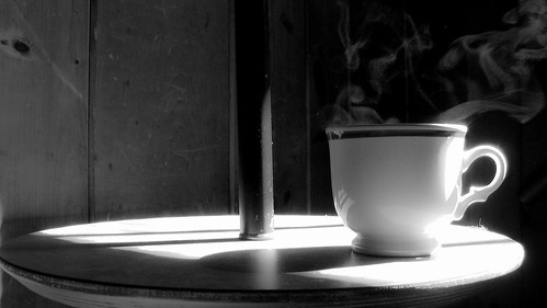 morning light blackandwhite coffee wisconsin contrast steam wi doorcounty