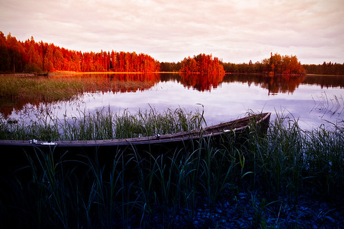 sunset lake nature finland cloudy canoneos5dmarkii