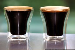 espresso shots   left is timor peaberry, right is et… 