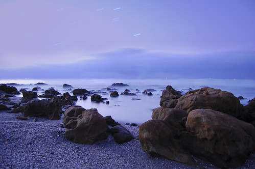 beach night sunrise see noche mar rocks playa amanecer cadiz calas malaga rocas norturna caladelasardina
