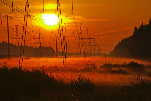 light red summer orange color colour yellow fog sunrise geotagged estonia view pentax natureza natur natura 2009 km est eesti suvi unprocessed sooc
