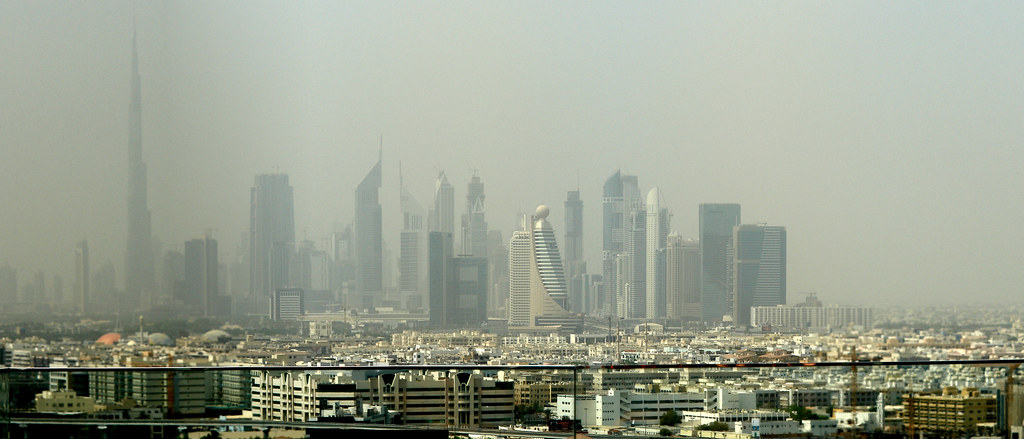 Qué ver en Dubai: Skyline del area Financiera desde el Hotel Hilton Dubai Creek