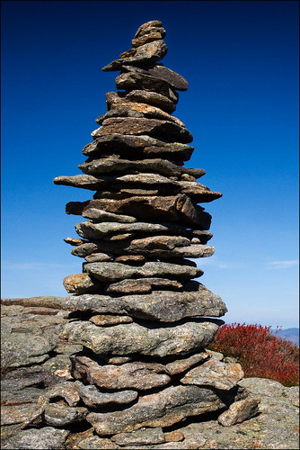 blue mountain tower fall rocks newhampshire whitemountains stack trail pile granite marker cairn baldface northbaldface