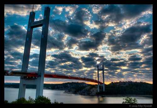 bridge sunrise sweden sverige westcoast hdr stenungsund tjörn tjörnbron västkusten