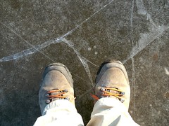 Feet on ice