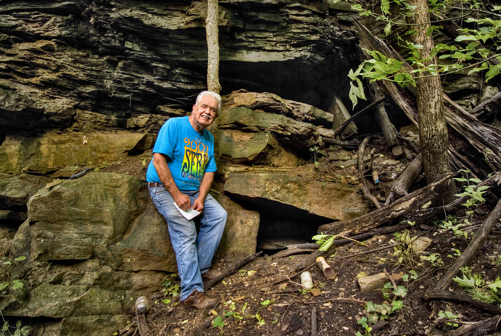 Gerlad Moni at the entrance of Trog Cave, Cookeville, TN