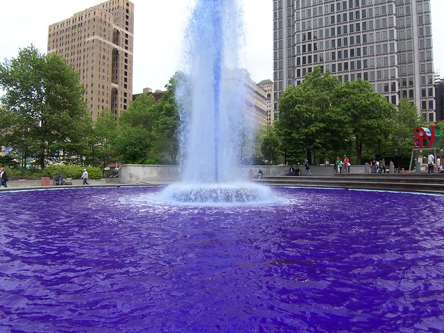 purple love park fountain