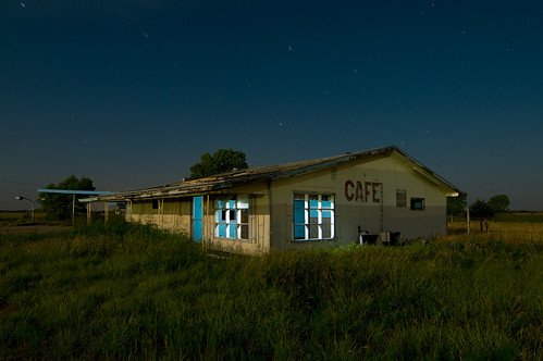 abandoned oklahoma night cafe