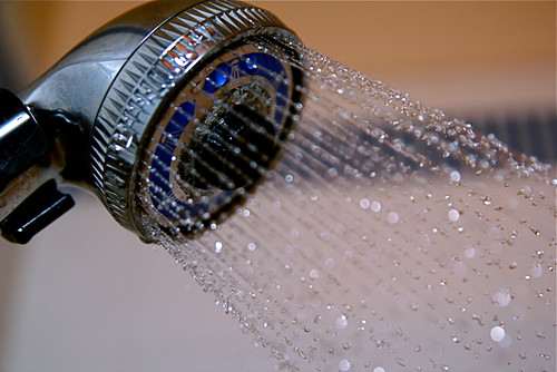 Shower Head Water Drops 7-26-09 1