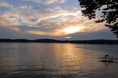 sunset wisconsin clouds rocklake lakemills