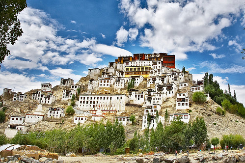 blue sky india landscape religion buddhism monastery srinagar leh ladakh gompa jammuandkashmir thicksey