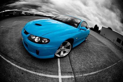 blue storm sports car rain clouds wheels australian fisheye carpark turismo epic coupe thunder v8 holden monaro nostrils vz canonef15mmf28fisheye