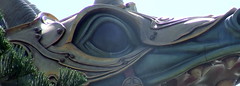 Detail of Dawn Treader prow, eye and armour, Dawn Treader set at Cleveland Point, Brisbane, Queensland, Australia 090822