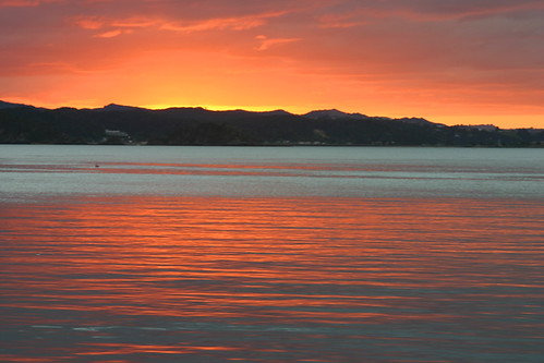 sunset newzealand russel northisland bayofislands aotearoa