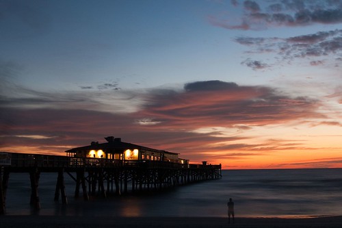 ocean longexposure morning pier twilight florida atlantic daytonabeachshores sunglowpier