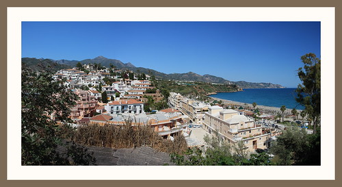 panorama holiday beach landscape spring andalucía spain framed costadelsol nerja burriana andalucía españa