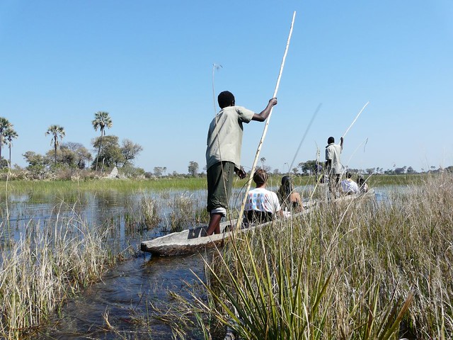 Mokoros en el Delta del Okavango (Botswana)