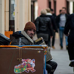 Street accordion player