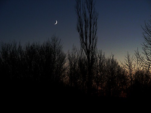 sunset moon dark evening novascotia kentville