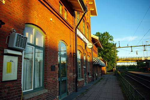 bridge sunset station pentax sweden rails dalsland railroadstation åmål k200d