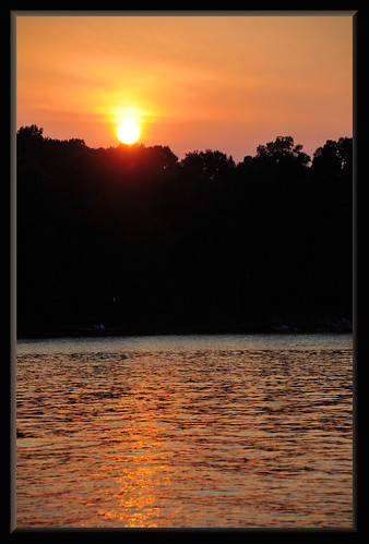 sunset lake water nc northcarolina lakenorman imagebydesignworks