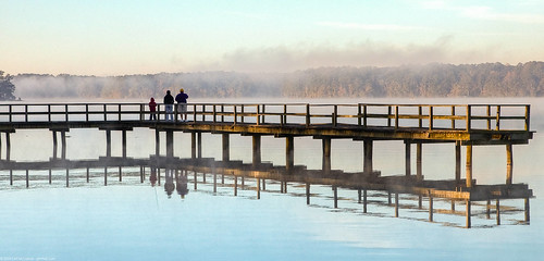 lake reflection water fog sunrise pier fishing ms hdr mccomb pikeco percyquinstatepark laketangipahoa
