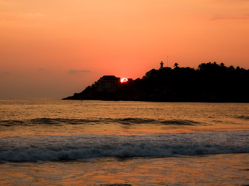 ocean sunset sea beach water mexico wave oaxaca puertoescondido
