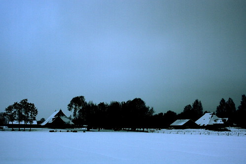 winter snow veenwouden farmsteads feanwâlden