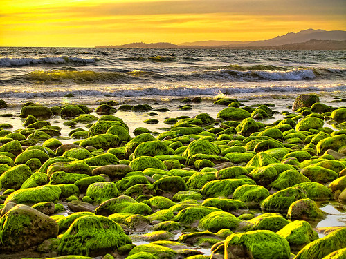 ocean california sunset sea sky cloud seascape color water rock landscape hdr highdynamicrange carpinteria photomatix