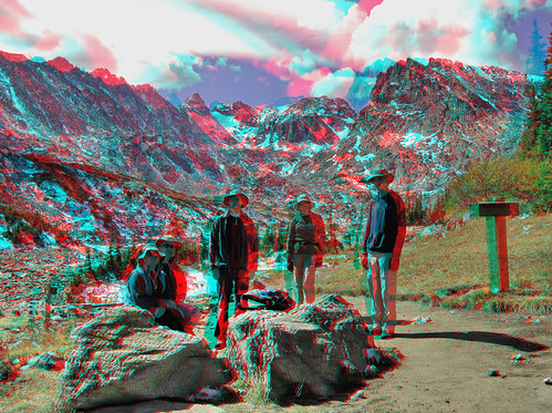 canon landscape 3d colorado outdoor hiking trails hike stereo indianpeaks twincam twinned redcyan pseudohdr analgyph lakeisabelle sx110is