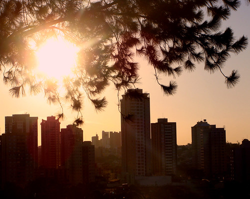 city sunset sky skyline dawn goiânia