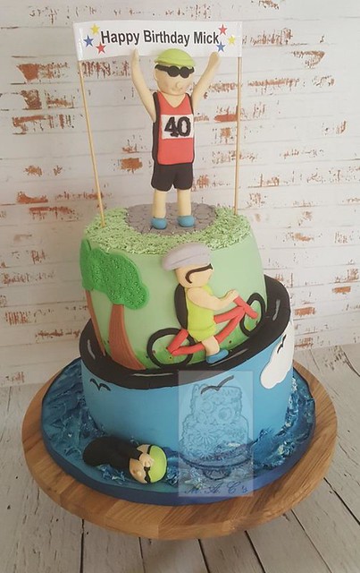 Triathlon Themed Cake by M.A.C's - Michaela's Artistic Cakes