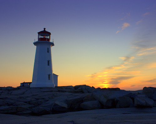 lighthouse canada sunrise rocks novascotia peggyscove
