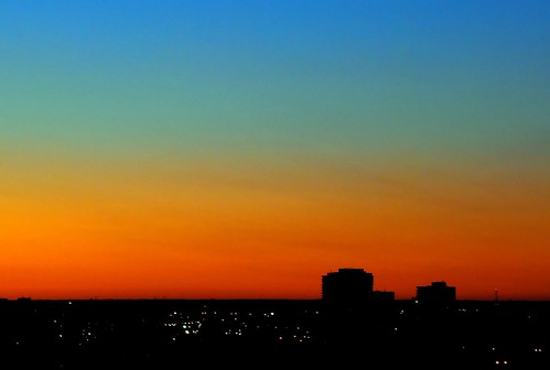 sky silhouette skyline sunrise buildings rainbow nikon downtown spectrum nikkor d80 nikond80 geo:lat=45417658 geo:lon=75701133